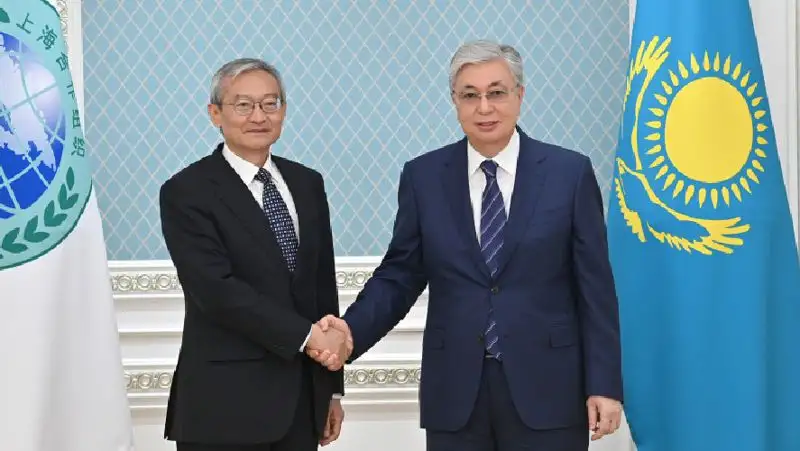 Касым-Жомарт Токаев принял генсека ШОС Чжан Мина