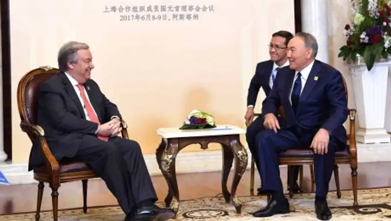 Нурсултан Назарбаев встретился с генсеком ООН