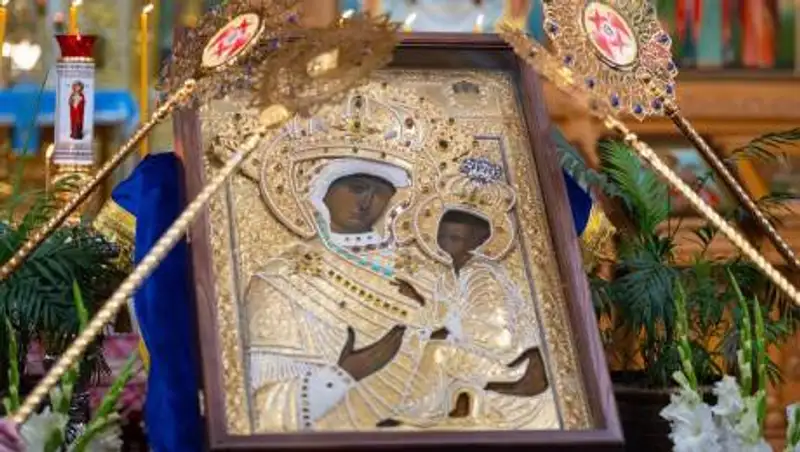 Список старинной Тихвинской иконы прибыл в Казахстан
