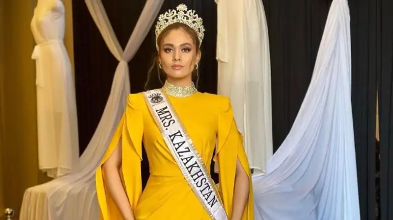 Казахстанская актриса Альмира Турсын завоевала титул на конкурсе красоты Mrs Globe 2023