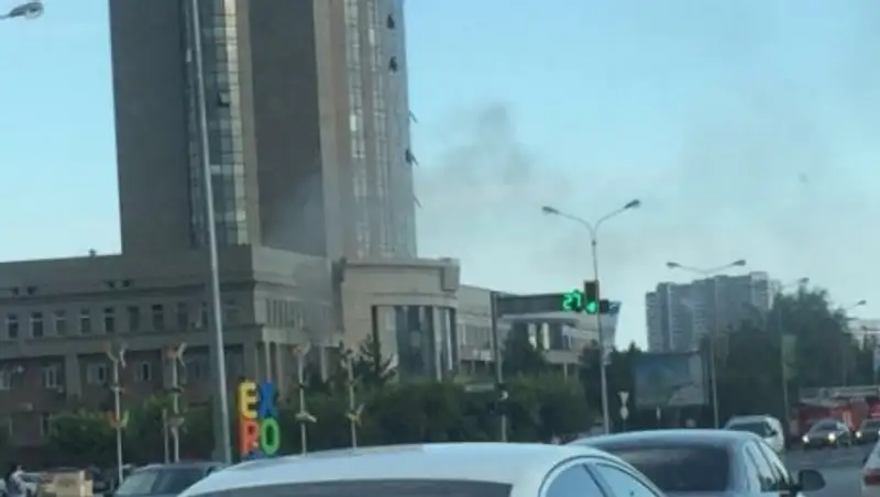 Возгорание произошло в здании МВД в Астане