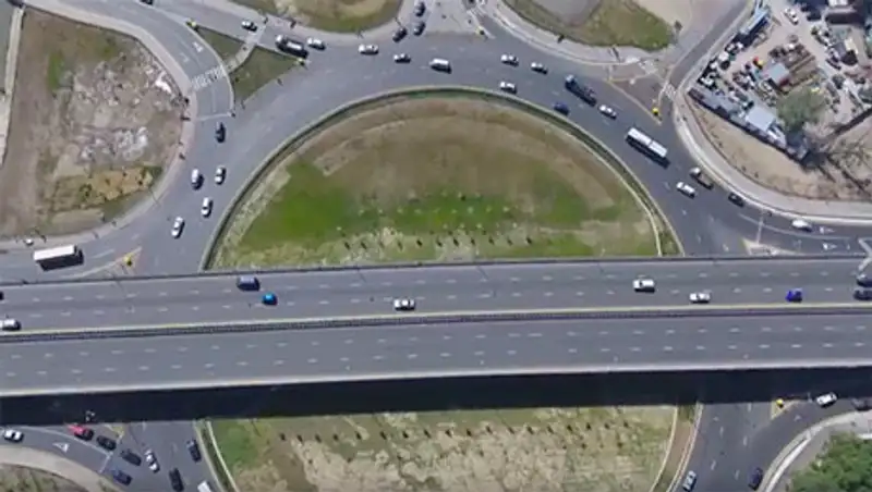 В Алматы открыто движение на новой развязке на пересечении ул.Бокейханова и Северное кольцо