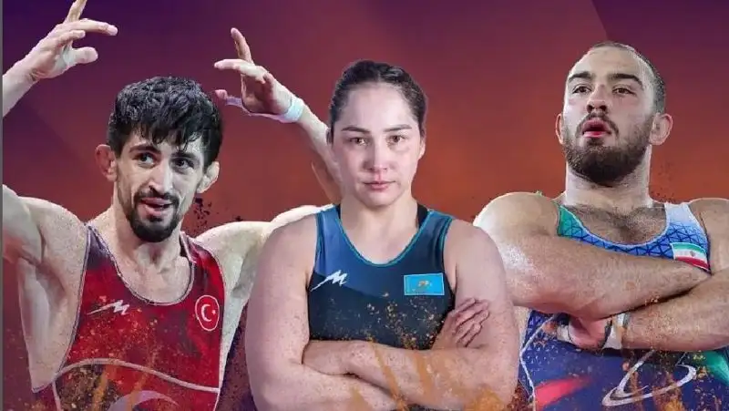 Эффектное выступление устроили борцы на турнире в Алматы