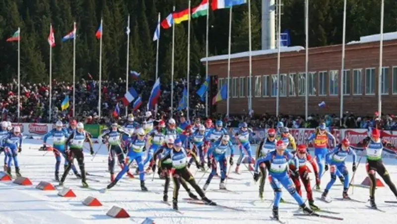 Сборная Казахстана по биатлону в смешанной эстафете финиширует 15-й 