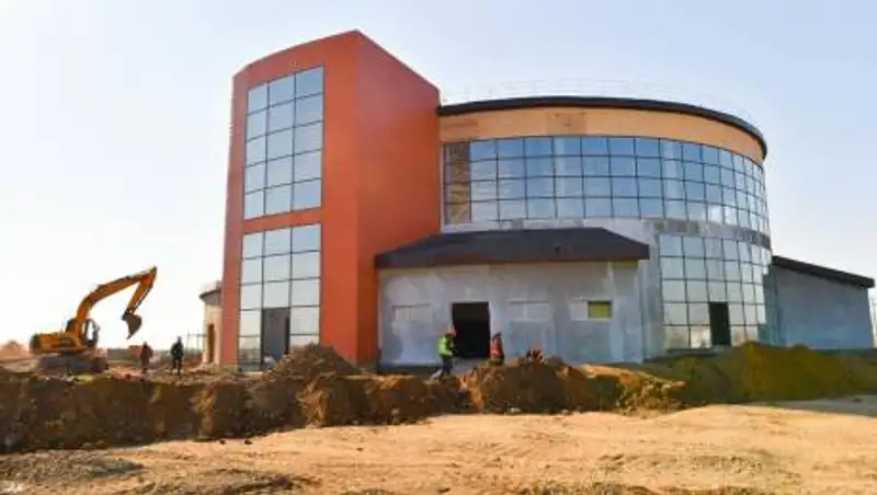 В одном из районов СКО строят новое канализационное сооружение и центральную котельню