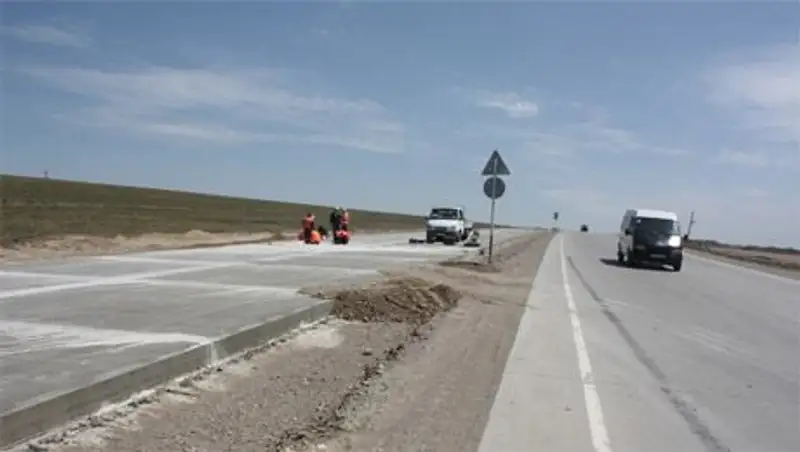 Завершается строительство одного из жамбылских участков магистрали «ЗЕ - ЗК»