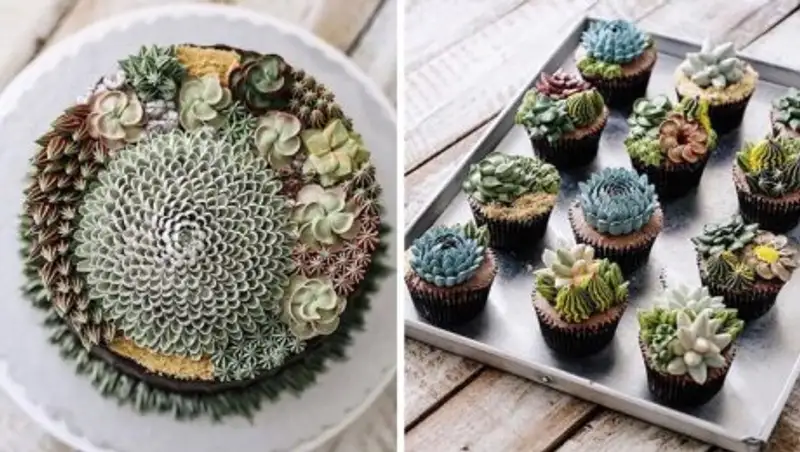 Съешь свой кактус: очаровательные торты, которые выглядят как настоящие суккуленты