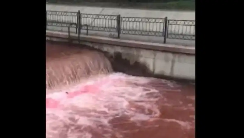 Взят анализ "красной воды" в речке Алматинке
