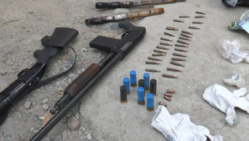 У жителя Алматы изъяли солидный арсенал оружия
