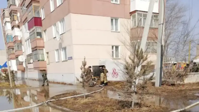В Кокшетау подтопило дома