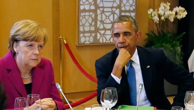 Обама впервые с начала шпионского скандала поговорил с Меркель