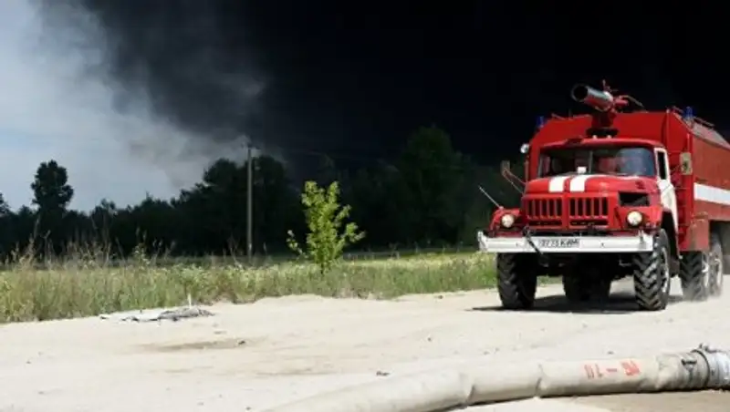 В соцсетях появилось видео пожара на складе боеприпасов под Винницей