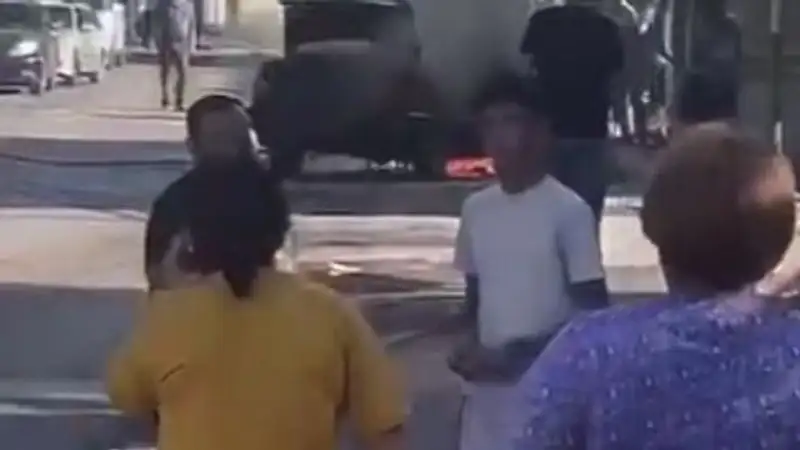 Видео с горящим авто прокомментировали в ДЧС Алматы