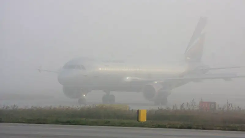 В Перми туман мешает самолетам взлетать и приземляться