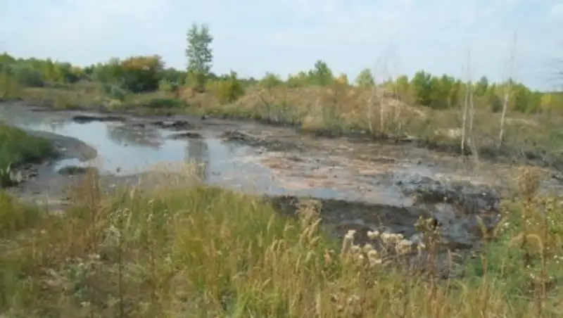 В Усть-Каменогорске нашли еще несколько луж с мазутом