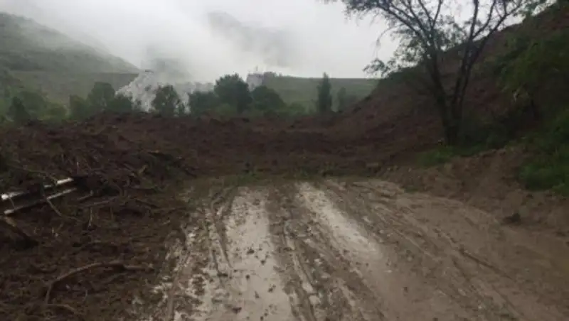 В Алматинской области сошел оползень