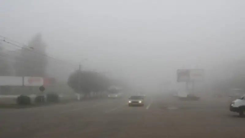 Жезказган накрыл туман