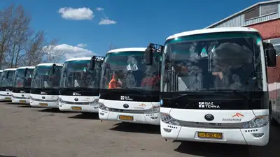 Водители УД АО "АрселорМиттал Темиртау" получили ключи от новых автобусов, фото - Новости Zakon.kz от 03.05.2023 08:58
