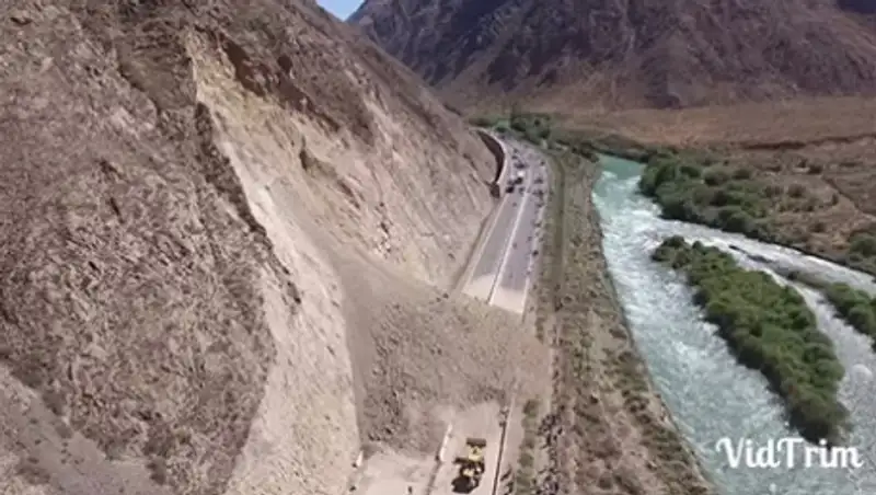 Ситуация по дороге на Иссык-Куль с высоты птичьего полета