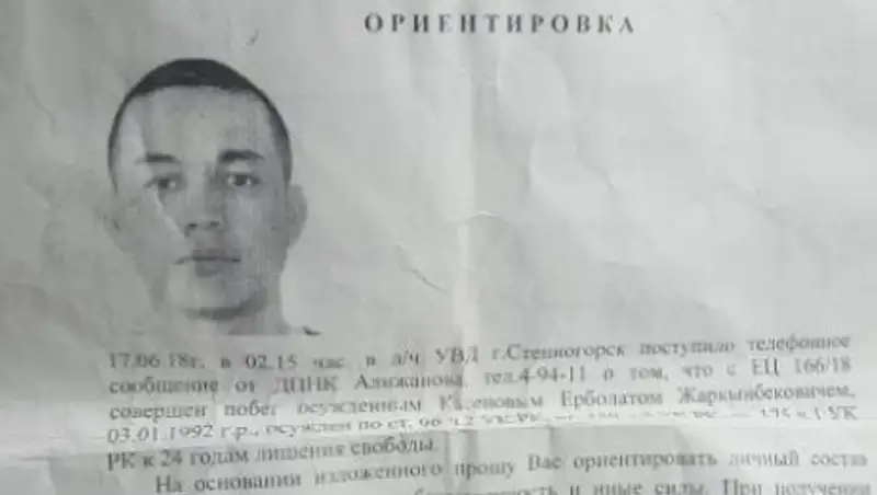 Задержание сбежавшего преступника попало на видео в Степногорске