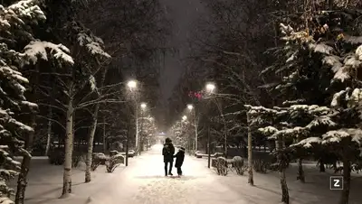 снег, нур-султан , фото - Новости Zakon.kz от 23.12.2021 19:01