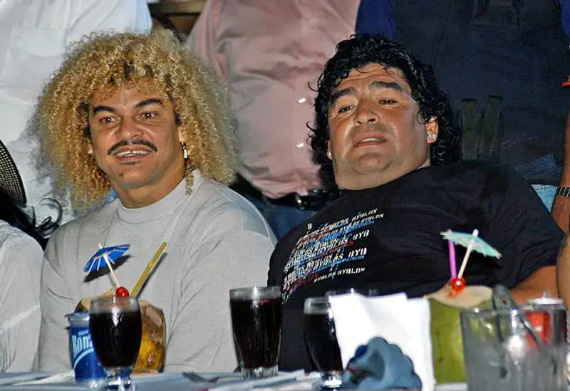 Карлос Вальдеррама и Диего Марадона, фото - Новости Zakon.kz от 28.06.2014 23:49