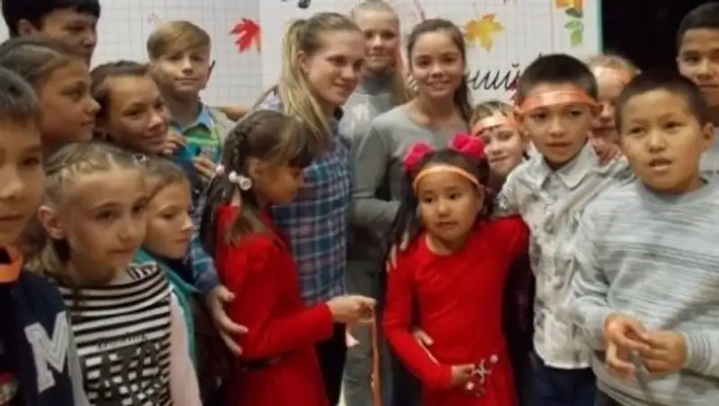 Не слушать неудачников посоветовала ребятам олимпийский призер Горичева в Караганде