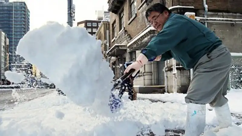 В результате снегопадов в Японии погибли четыре человека