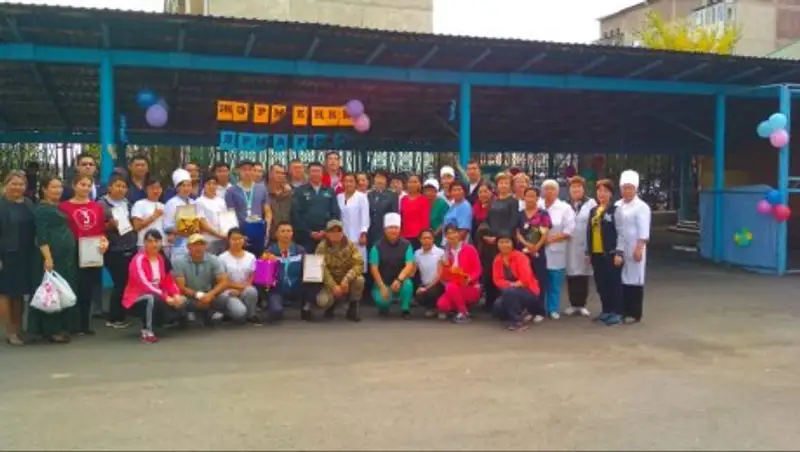 Военнослужащие талдыкорганского госпиталя отметили День труда