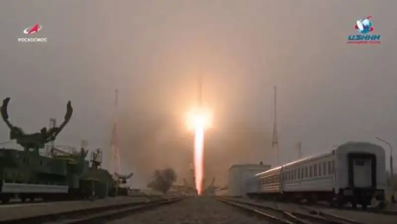 Запуск ракеты на Байконуре показал "Роскосмос"