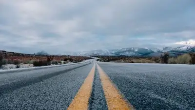 дорога, гололед , фото - Новости Zakon.kz от 14.01.2022 16:25