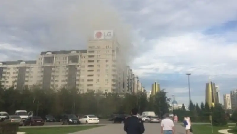 Пожар в ЖК "Нурсая" потушен