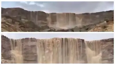 сель, водопад, фото - Новости Zakon.kz от 06.05.2022 11:45