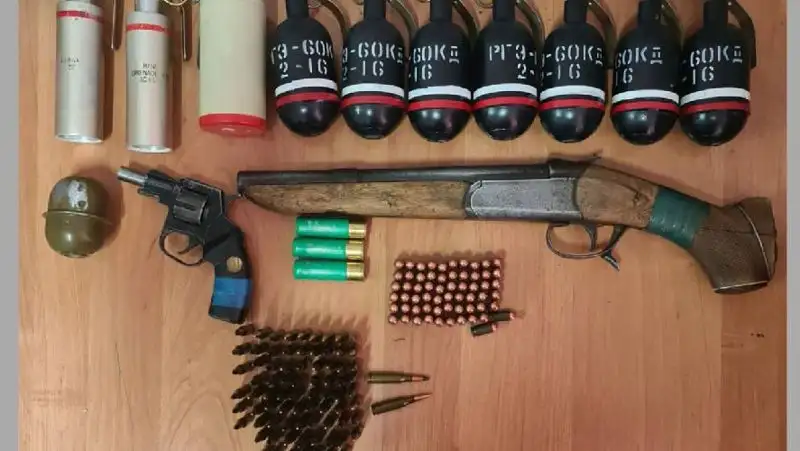 Тайник с арсеналом оружия и гранат найден близ Медеу