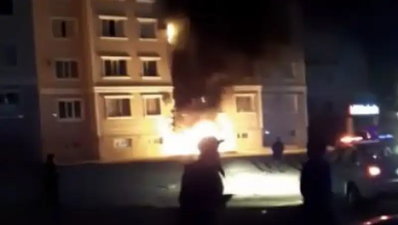 Дом загорелся из-за ДТП в Актау