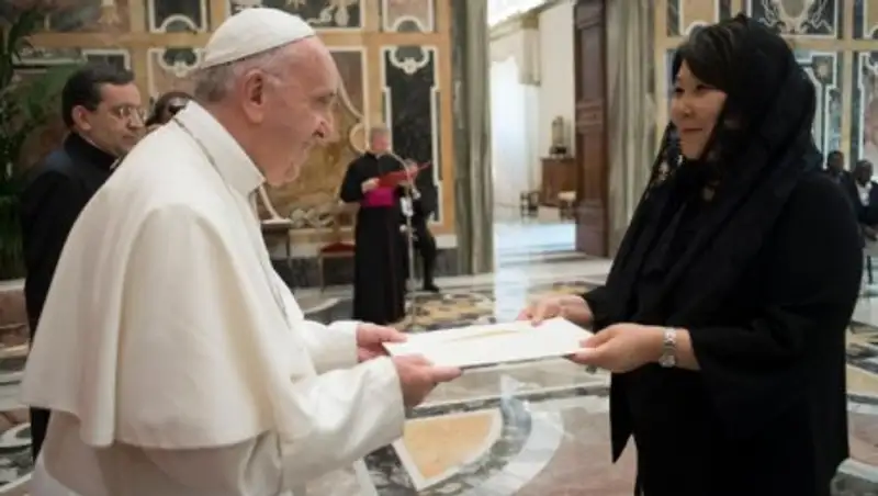 Жанар Айтжанова встретилась с Папой Римским