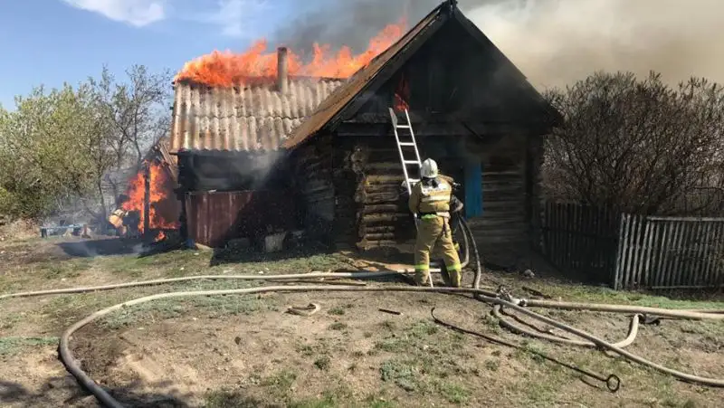 Мужчина погиб при  пожаре в Акмолинской области