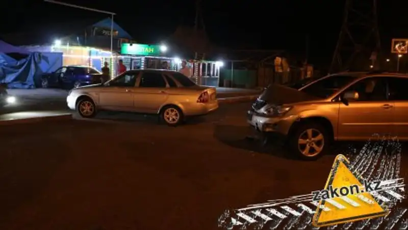 "Не пропустил": В Алматы произошло два ДТП из-за несоблюдения ПДД