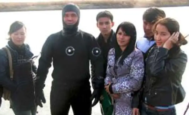 В Кызылординской области студенты примеряли на себя водолазное снаряжение