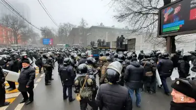полиция митинг Алматы