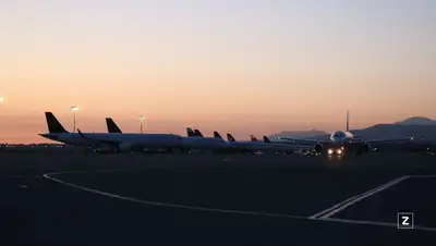 ночная взлетная полоса, фото - Новости Zakon.kz от 10.01.2022 00:30