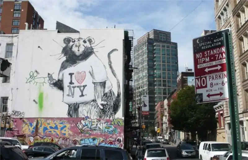 Полиция помешала Бэнкси нарисовать граффити в Нью-Йорке