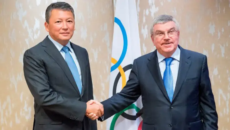 Томас Бах поздравил Кулибаева с переизбранием на должность