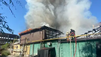 в Алматы потушен пожар в кафе