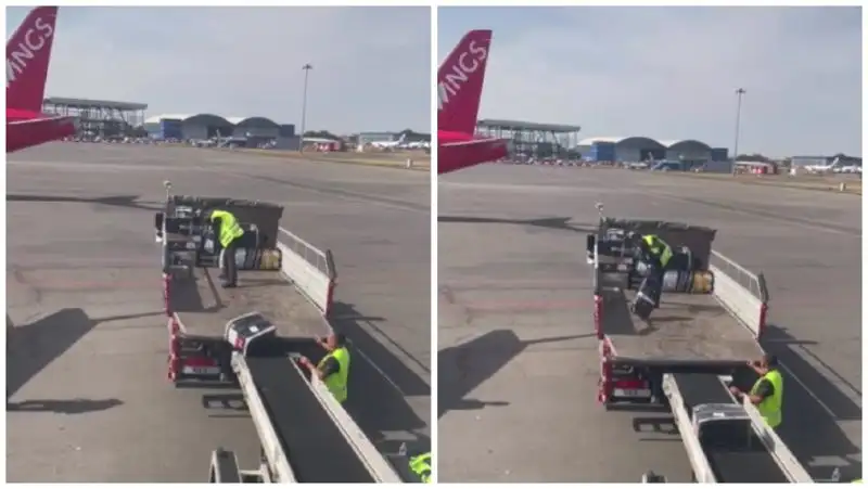Казахстанцев возмутило видео с погрузкой багажа в аэропорту Алматы