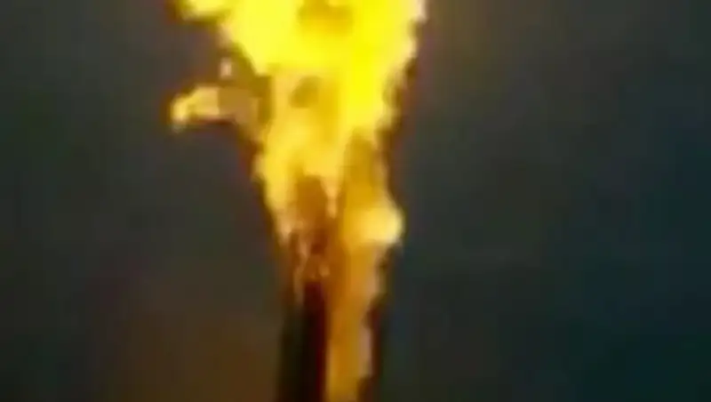 Видео с горящей скважиной в Жанаозене появилось в Сети