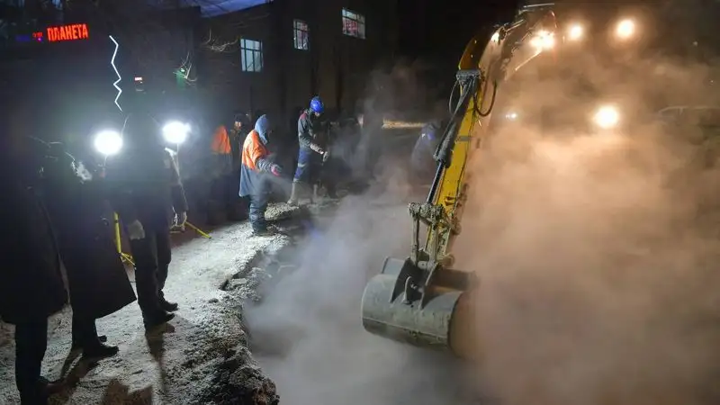 Ремонт теплосетей в Экибастузе идет полным ходом