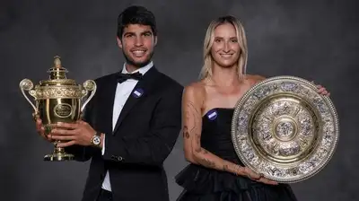 Карлос Алькарас и Маркета Вондроушова посетили ужин чемпионов Уимблдона, фото - Новости Zakon.kz от 18.07.2023 10:51