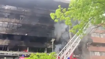 Москва, бизнес-центр, пожар, ликвидация, МЧС, фото - Новости Zakon.kz от 03.06.2022 15:53