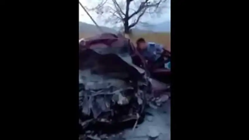 Видеокадры с места трагической аварии в Алматинской области